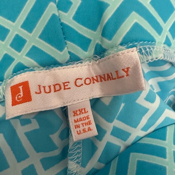 Jude Connally Trixie Jude Cloth Knit Trellis Trio Aqua Print Wide Let Pants XXL - Picture 5 of 6